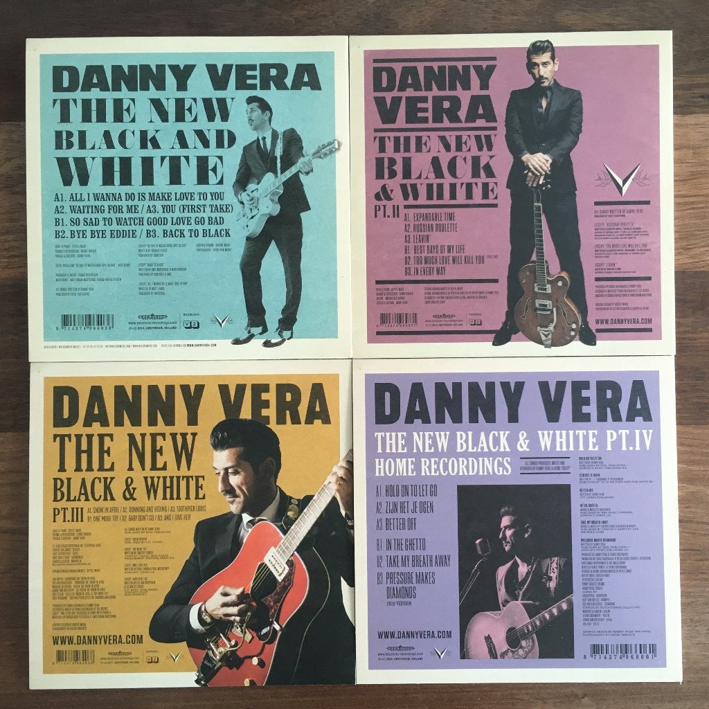 4x Vinyl 10" Danny Vera New Black & White 1,2,3&4 SIGNED NEW, 10 inch, Pop, Ophalen of Verzenden, Gesigneerd