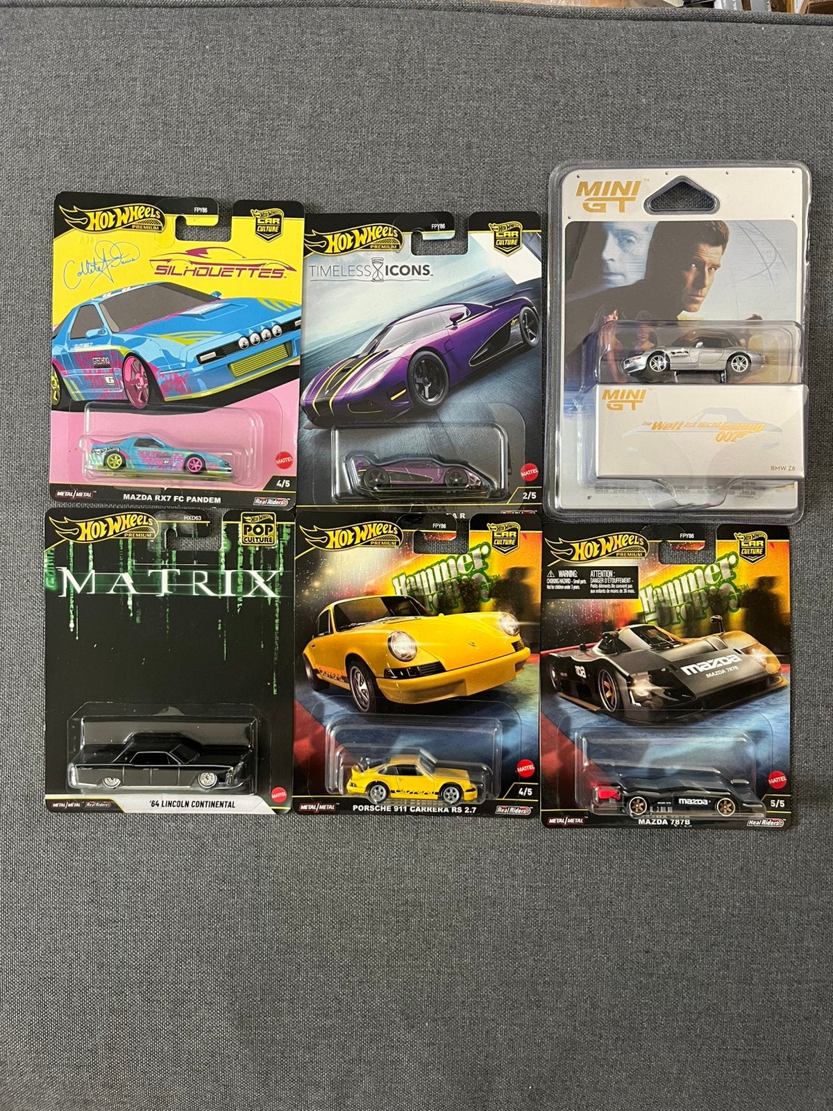 Hot Wheels Premium 5x & 1x Mini GT, Hobby en Vrije tijd, Modelauto's | Overige schalen, Ophalen of Verzenden, Nieuw, Auto