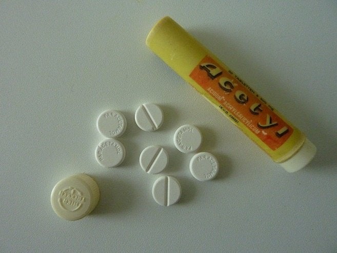 Vintage Acetyl (Aspirine) buisje - OPG - pillen tabletten, Ophalen, Overige typen