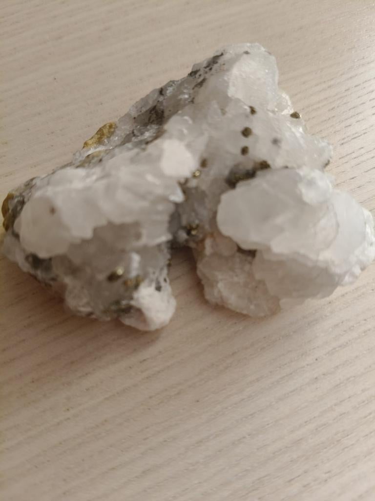 Kwarts met Pyriet Mineraal Exemplaar, Ophalen of Verzenden, Mineraal