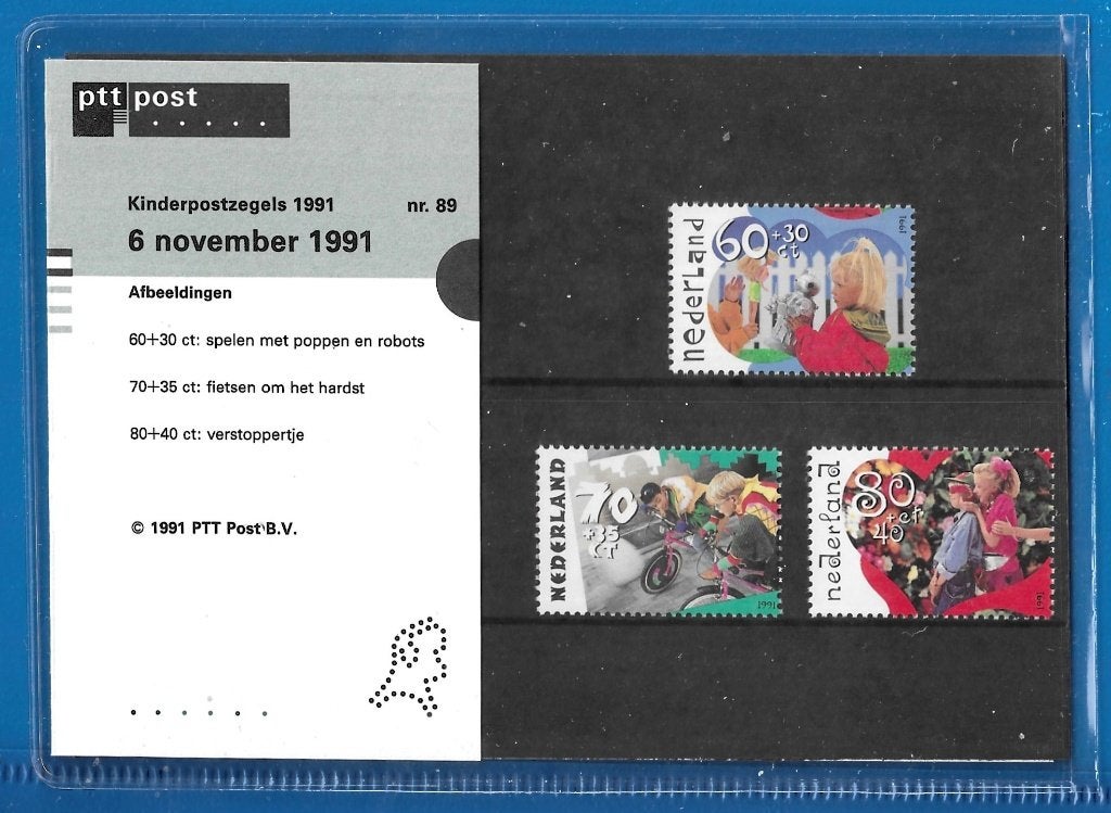 Postzegelmapje 89 - Kinderpostzegels 1991 Buiten Spelen, Postzegels en Munten, Postzegels | Nederland, Verzenden, Na 1940, Postfris