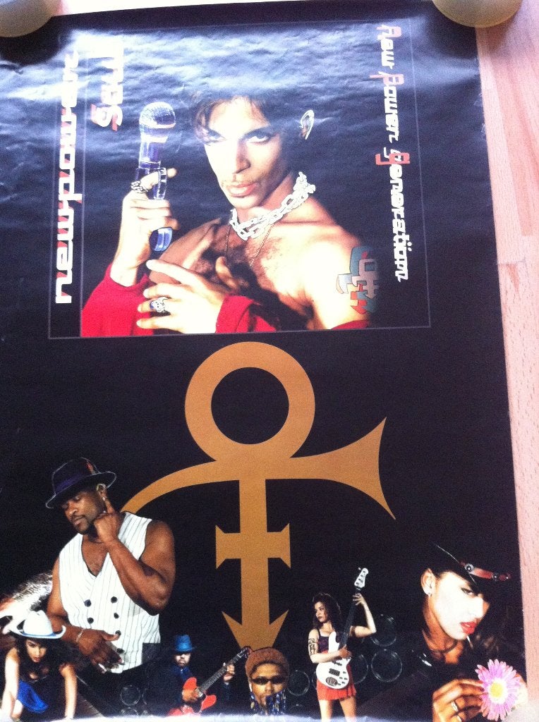 Prince promo poster New power soul, Verzamelen, Deurposter of groter, Ophalen of Verzenden, Muziek, Rechthoekig Staand