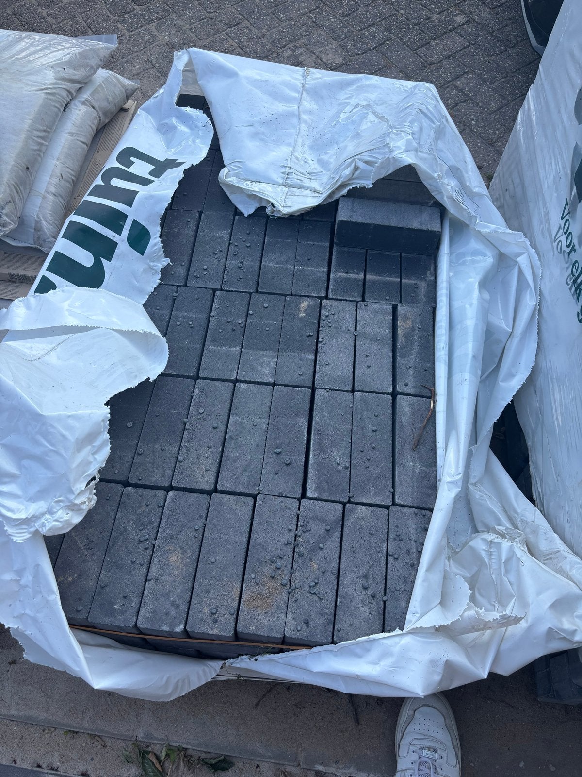 Klinkers Purestone Antraciet 21x7x7 cm - ca. 10m2, Tuin en Terras, Tegels en Klinkers, Ophalen, Gebruikt, Klinkers, 10 m² of meer