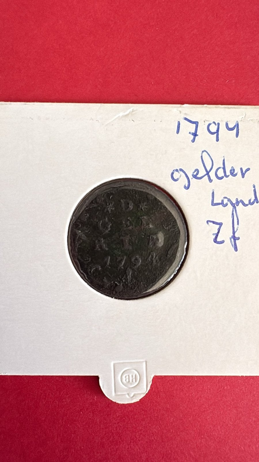 Zeldzame Koperen 1 Duit Gelderland (Gelria) - Jaartal 1794, Ophalen of Verzenden, Vóór koninkrijk, Overige waardes