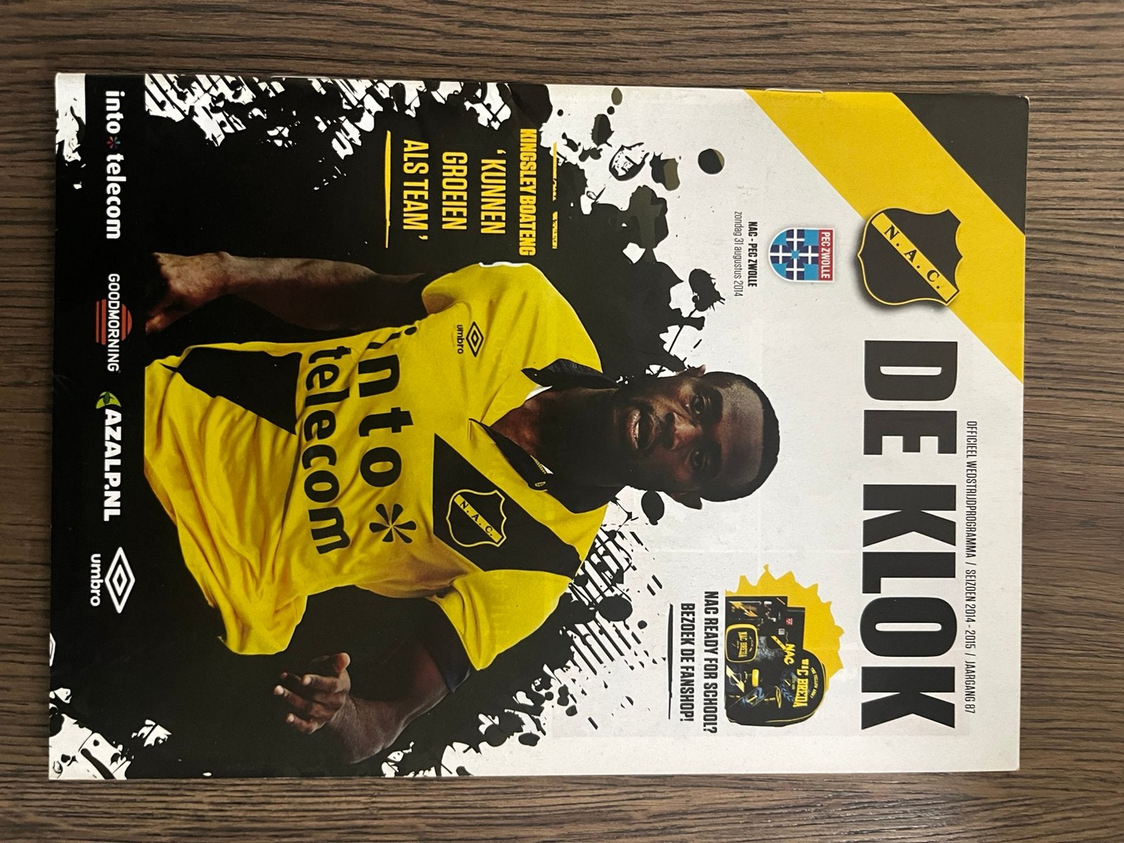 PROGRAMMABOEKJE NAC1PEC ZWOLLE 14-15, Ophalen of Verzenden, Zo goed als nieuw, Overige binnenlandse clubs, Overige typen