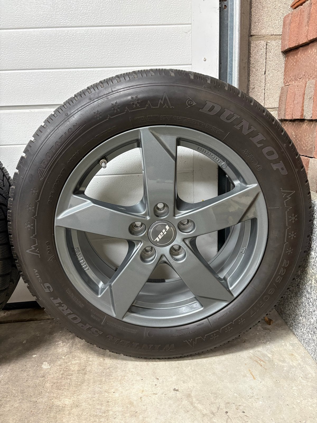 Set lichtmetalen wielen Hyundai 17” met winterbanden, Ophalen, Gebruikt, Banden en Velgen, 17 inch