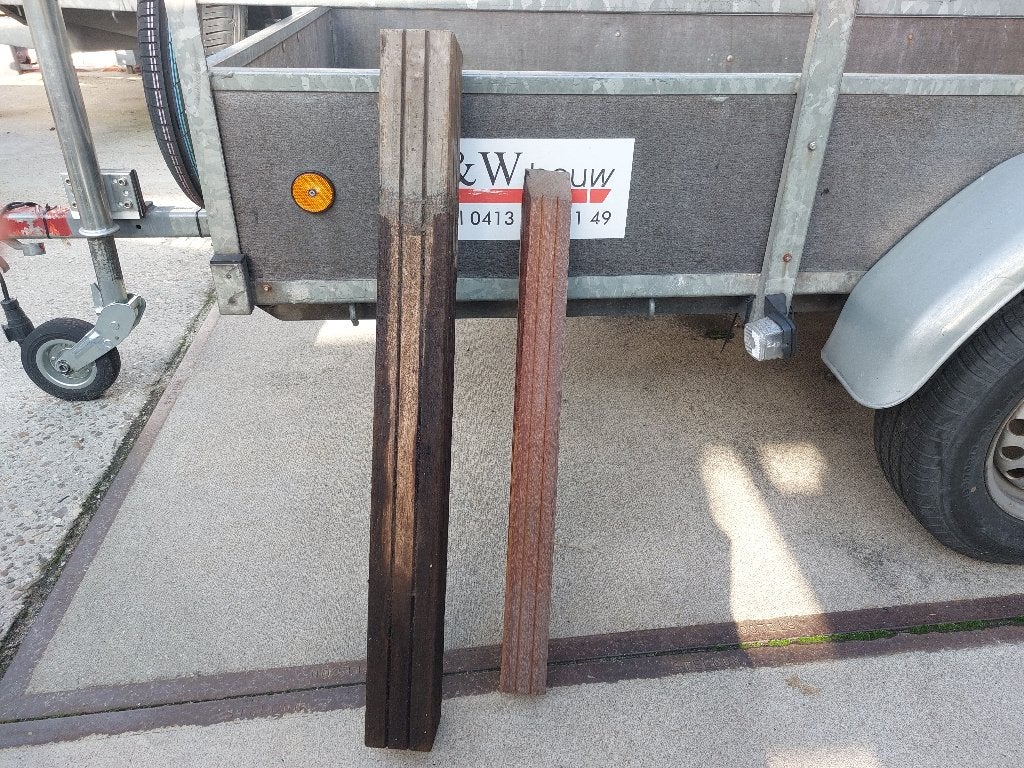 Hardhouten piketpaaltjes, Ophalen, 250 cm of meer, Planken