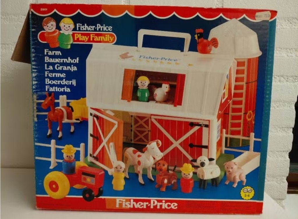 Zeldzame Vintage Fisher-Price Boerderij (Set 2501), Ophalen of Verzenden, Gebruikt, Speelset, Met geluid