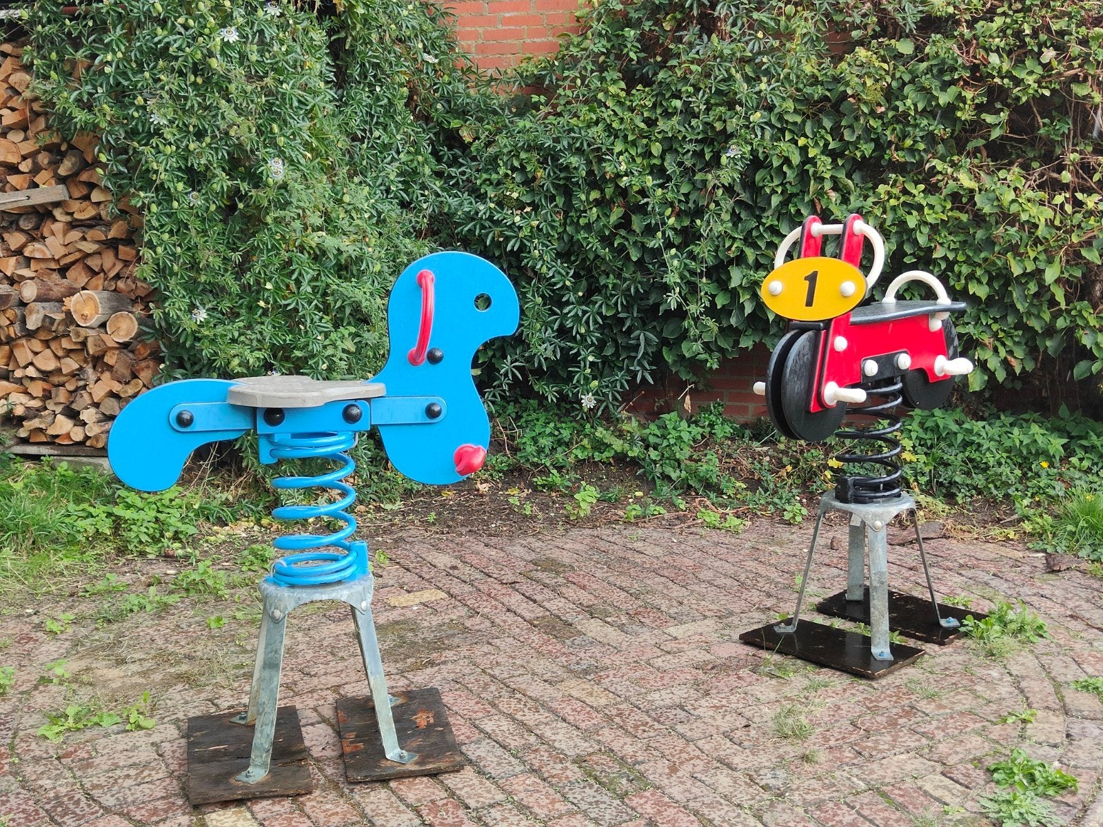 Veerwippen voor speeltuin - Kompan, Kinderen en Baby's, Speelgoed | Buiten | Speeltoestellen, Ophalen, Gebruikt, Overige typen