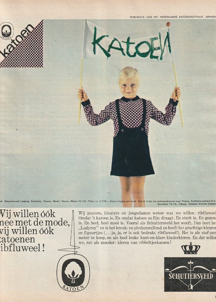 Retro reclame 1966 Schuttersveld kindermode overgooier, Verzenden, Overige typen