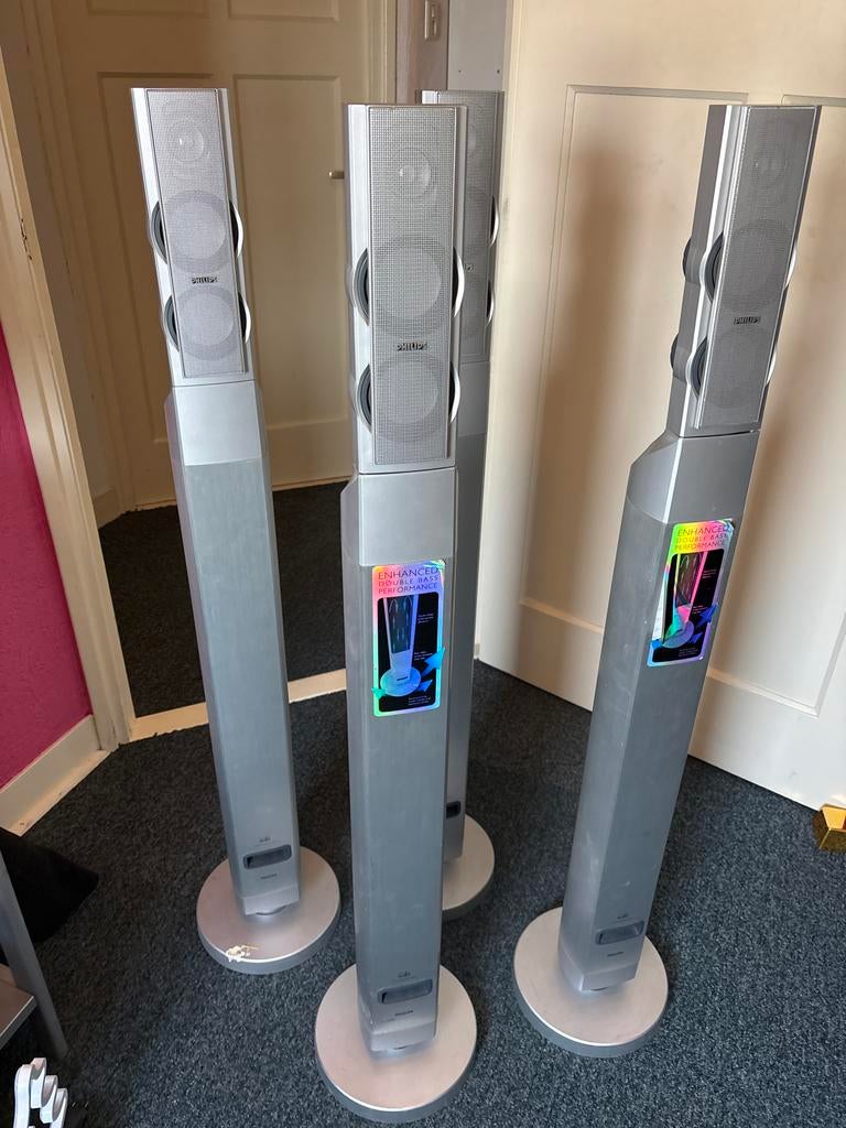 Philips Surround Sound Speakerset met Dubbele Bas, Ophalen, Zo goed als nieuw, Complete surroundset, Philips