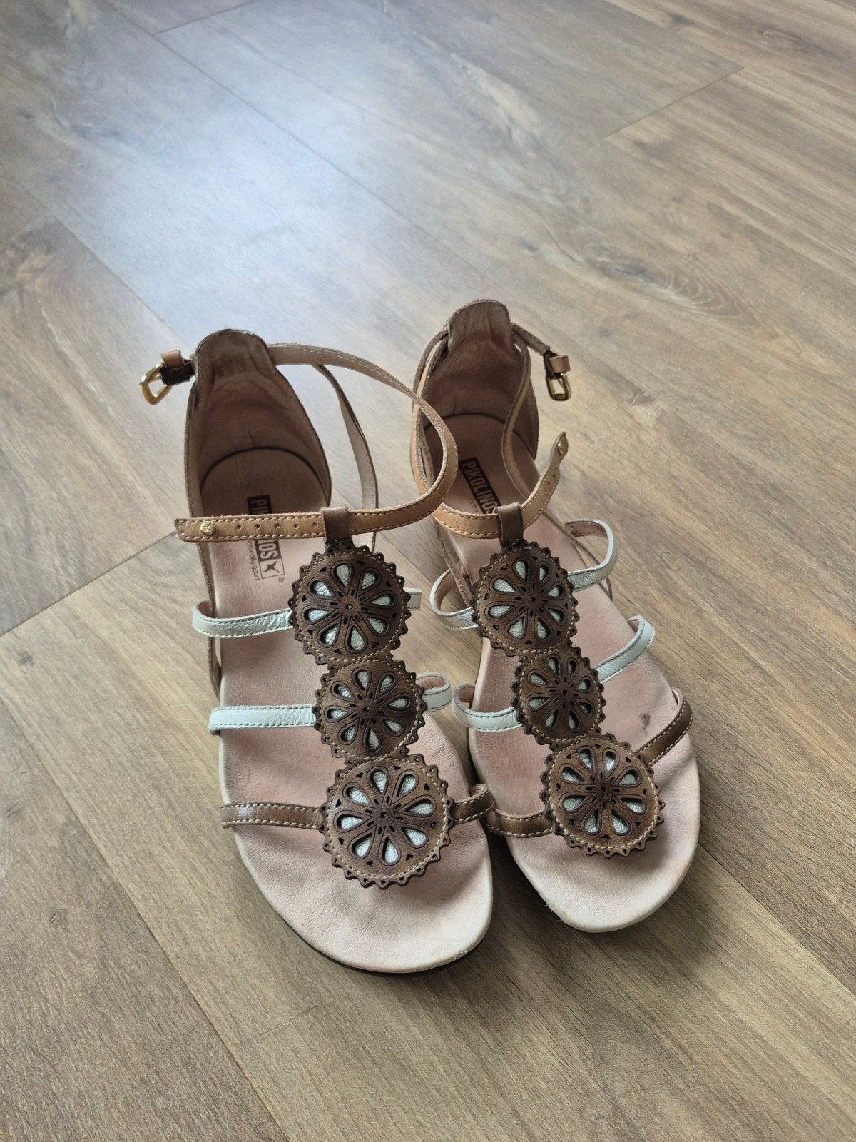 Comfortabele echt leren Pikolinos sandalen maat 40, Bruin, Zo goed als nieuw, Pikolinos, Sandalen of Muiltjes