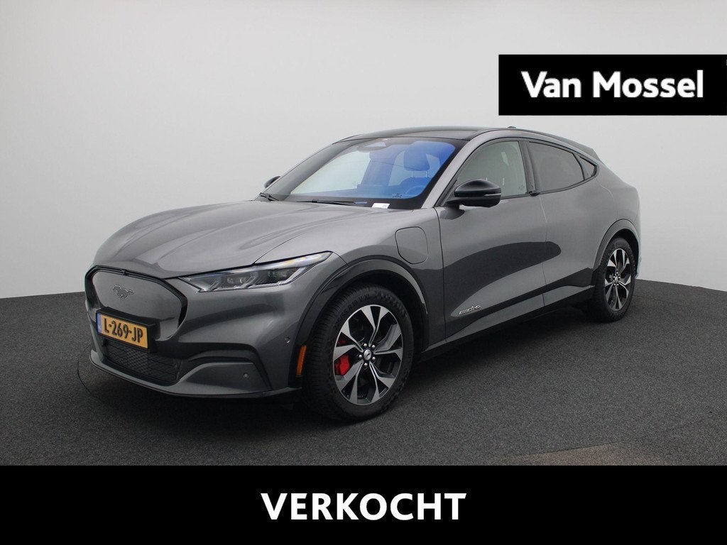 Ford Mustang Mach-E AWD 75 kWh Aut. | Leder | B&O Soundsyste, Auto's, Ford, 12 maanden, Stof, Gebruikt, 750 kg