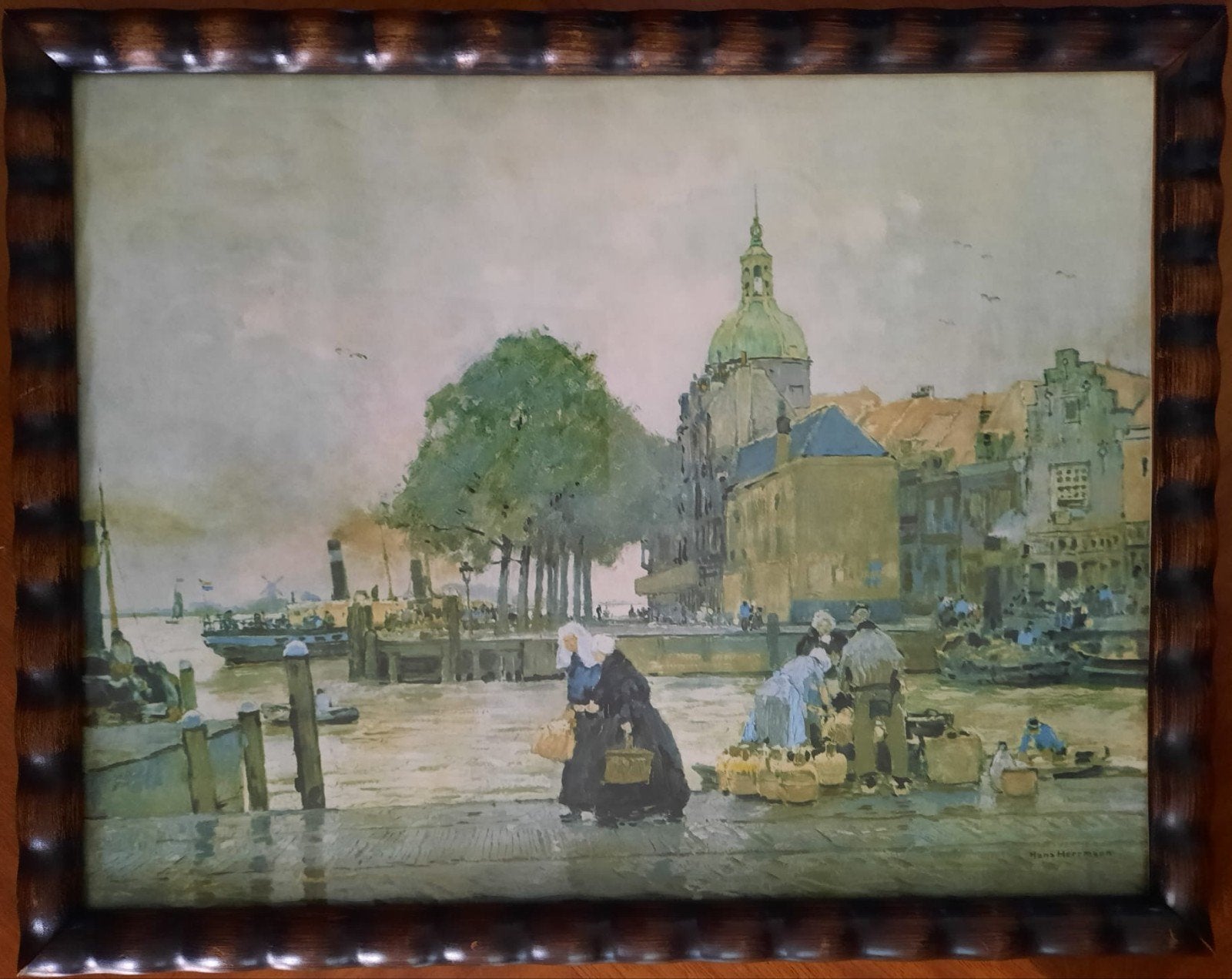 Een afdruk van een schilderij van Hans Herrmann, Ophalen