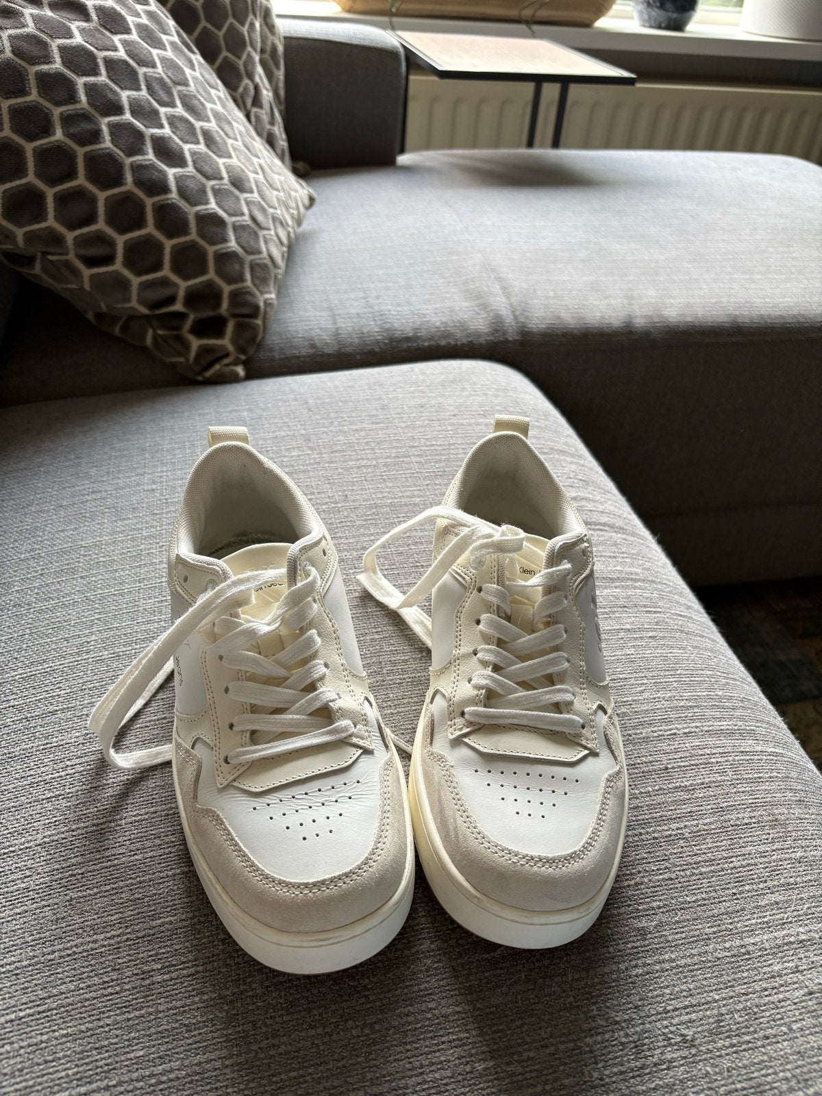 Originele Calvin Klein Sneakers - Maat 39, Ophalen of Verzenden, Zo goed als nieuw, Wit, Sneakers of Gympen