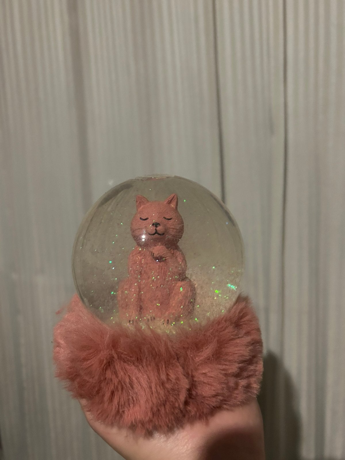 Roze Sneeuwbol met Katje en Glitter, Roze, Ophalen of Verzenden, Zo goed als nieuw, Modern