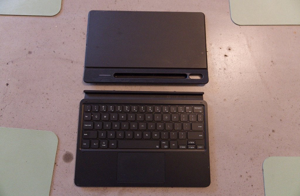 Samsung Book Cover Keyboard Tab S7 & S8 (EF-DT870) QWERTY, Gebruikt, 11 inch, Bescherming voor- en achterkant, Ophalen of Verzenden