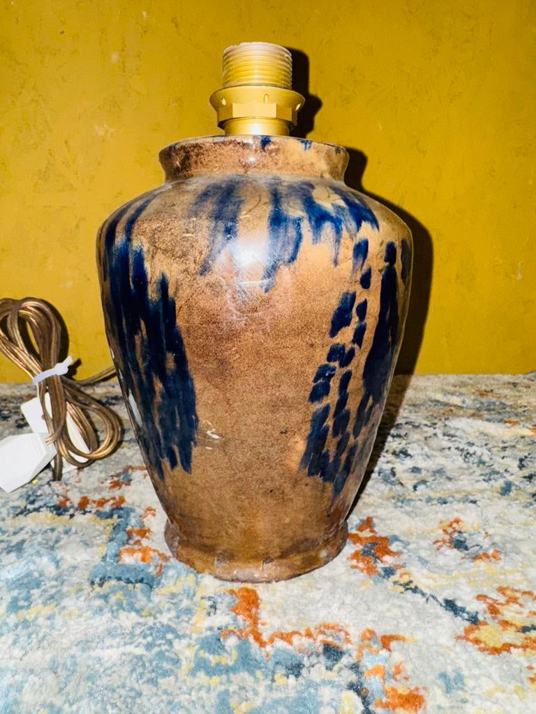 Antieke Perzische Fritware Jar tafellamp, Ophalen of Verzenden