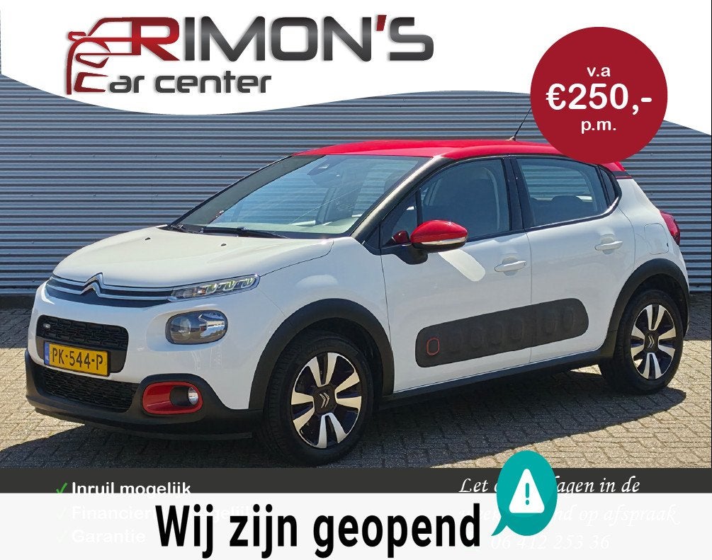 Citroen C3 1.2 PureTech Shine New D-Riem Camera Carplay Stoe, 450 kg, 1199 cc, 82 pk, 450 kg