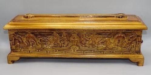 Nepalese tempelwierookbrander van hout – 44 cm, Ophalen of Verzenden, Zo goed als nieuw, Overige typen, Boeddhisme