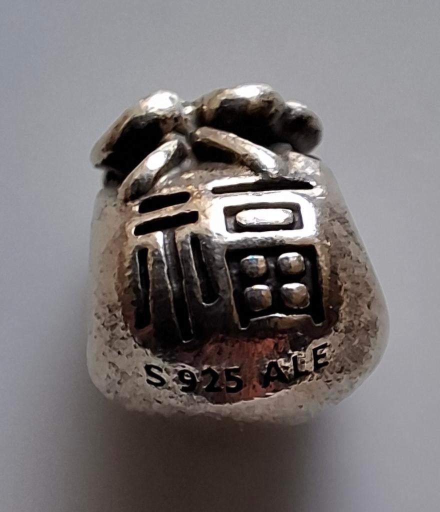Pandora bedel moneybag, Ophalen of Verzenden, Zo goed als nieuw, Zilver, Pandora