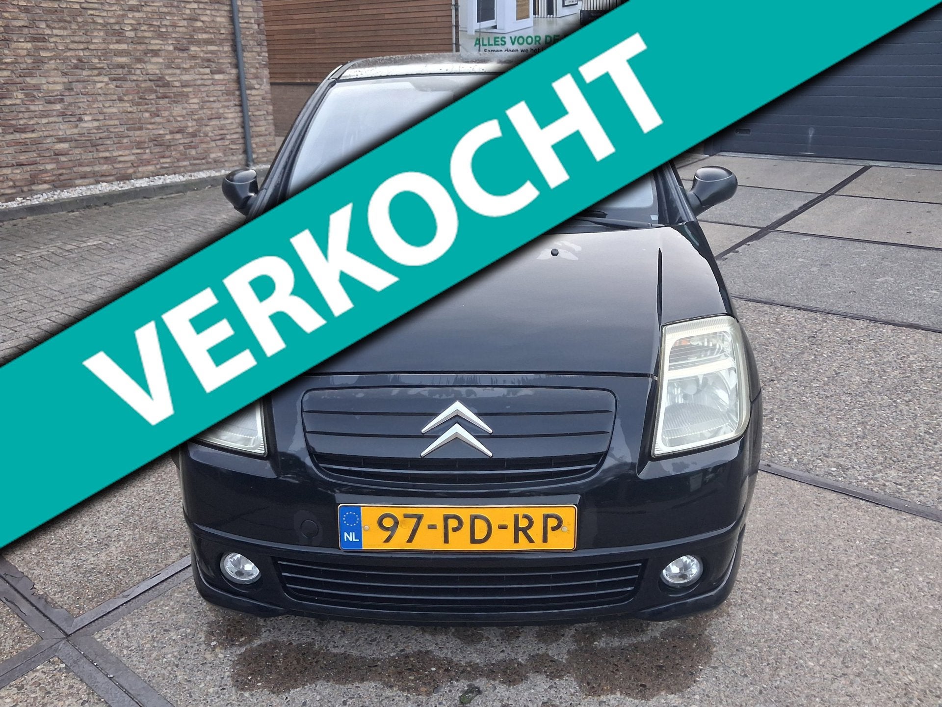 Citroen C2 1.4i Ligne Ambiance ((( AUTOMAAT/ 74000 KM/ APK ), 450 kg, 4 cilinders, 4 stoelen, Zwart
