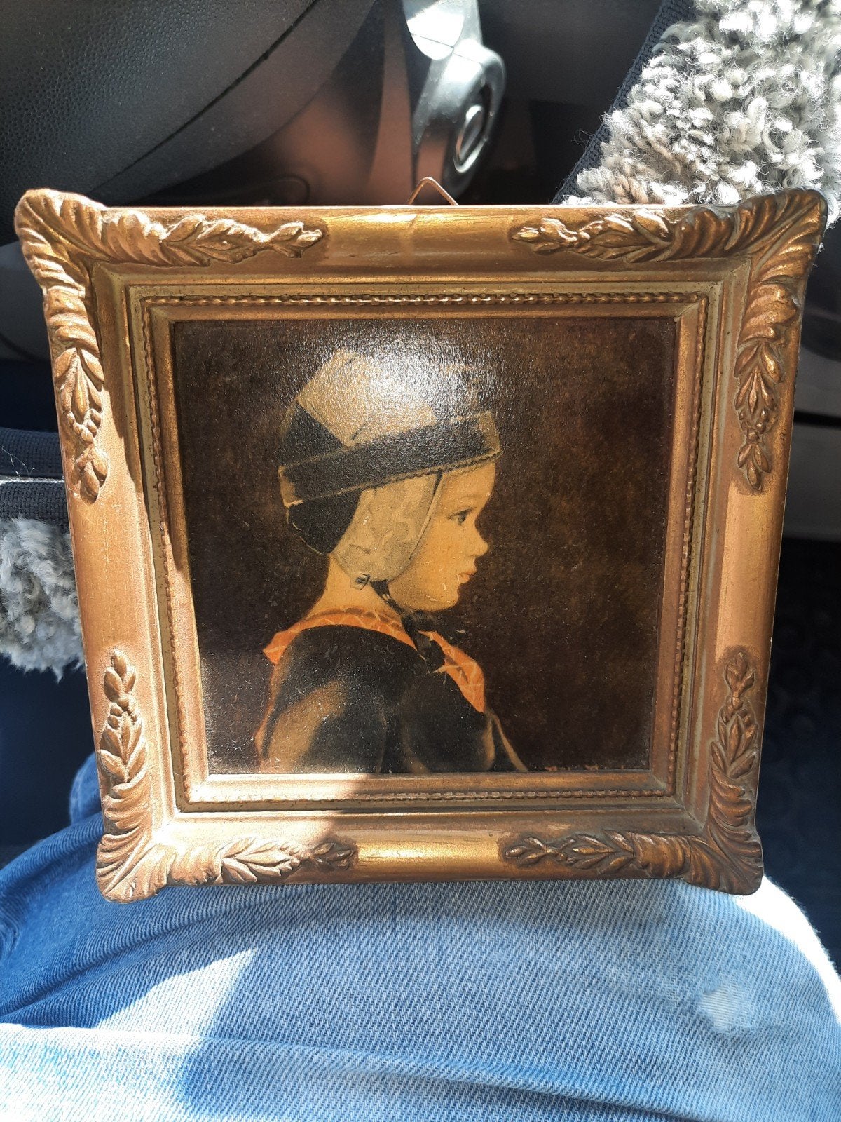Oud Hollands portret van een kind in klederdracht, Paneel, Portret of Personen, Oud hollands, Ophalen of Verzenden