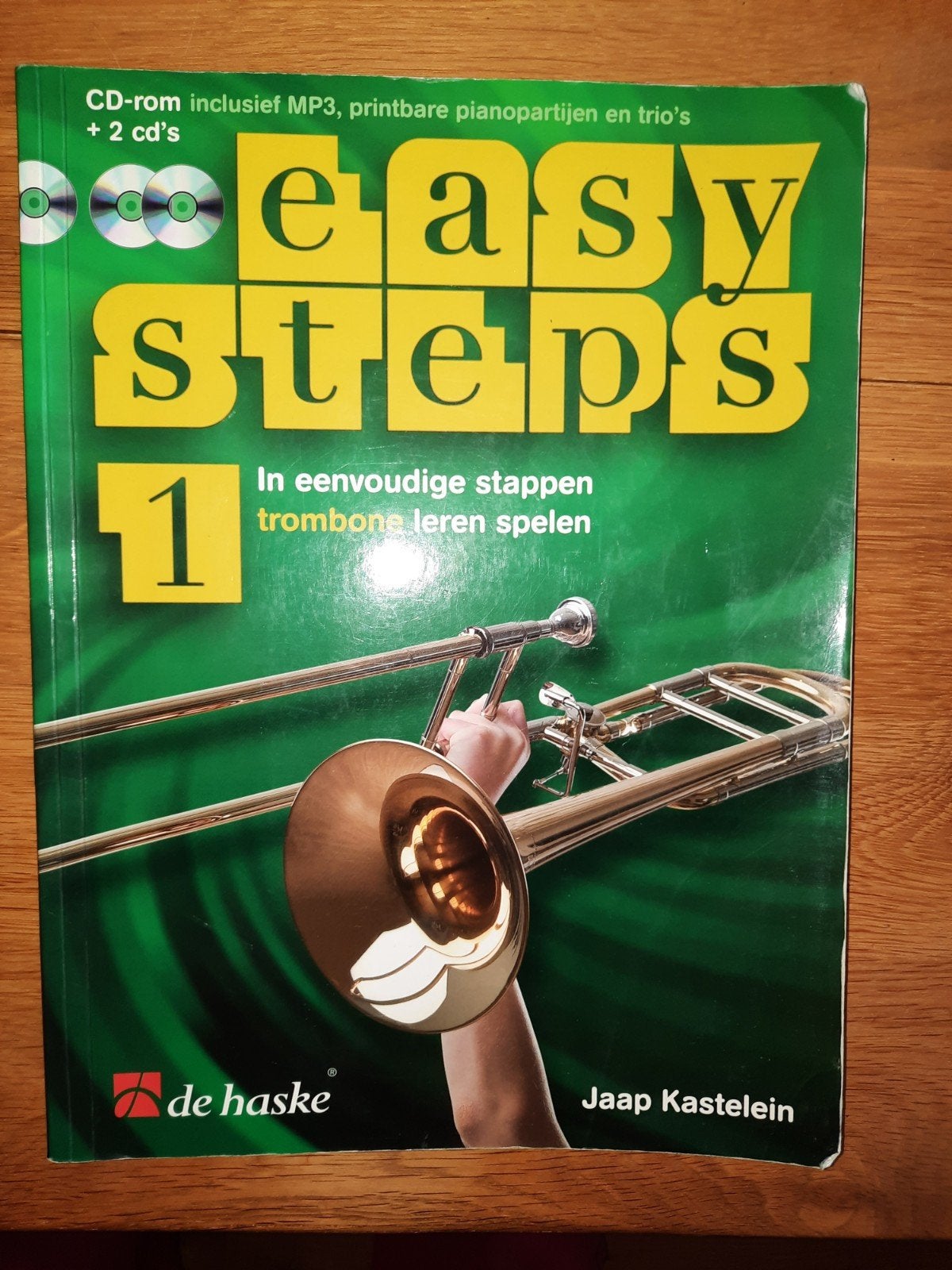 lesboek Trombone 1 - Easy Steps + cd's en DVD, Gebruikt, Klassiek, Les of Cursus, Ophalen of Verzenden