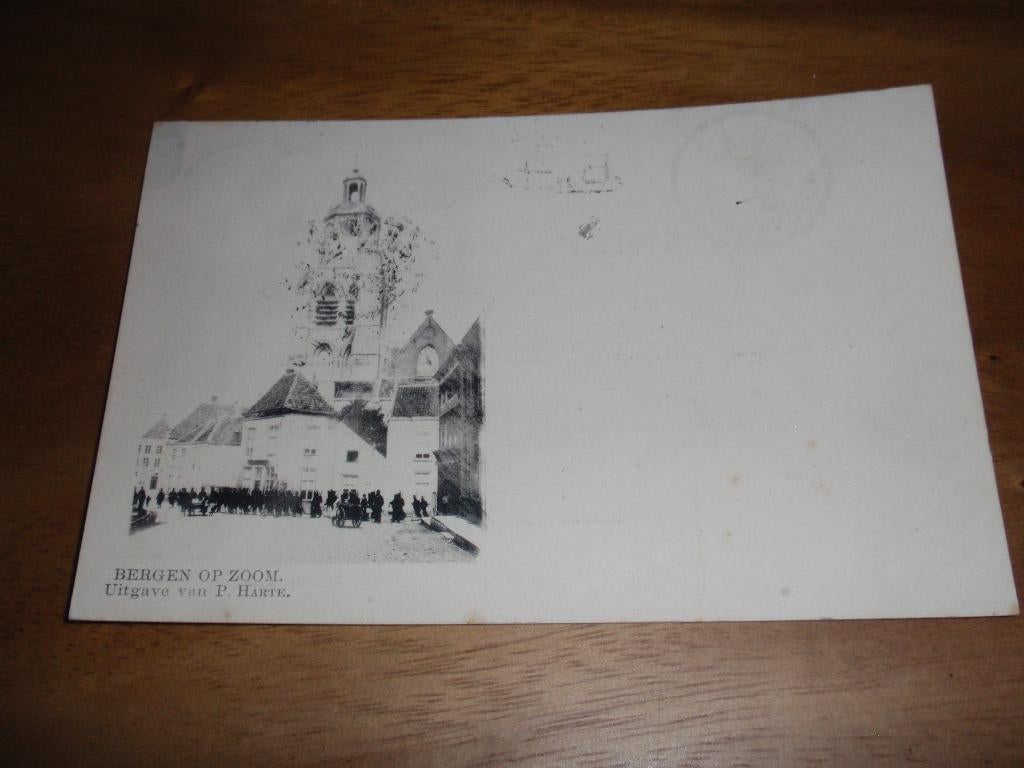 Bergen op Zoom oa Kerk Peperbus, Verzamelen, Verzenden, Voor 1920, Gelopen, Noord-Brabant