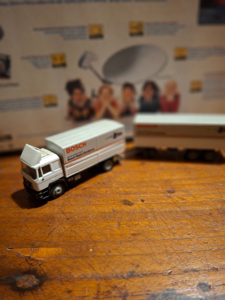 Herpa MAN Bosch, Hobby en Vrije tijd, Ophalen of Verzenden, Zo goed als nieuw, Bus of Vrachtwagen, Herpa