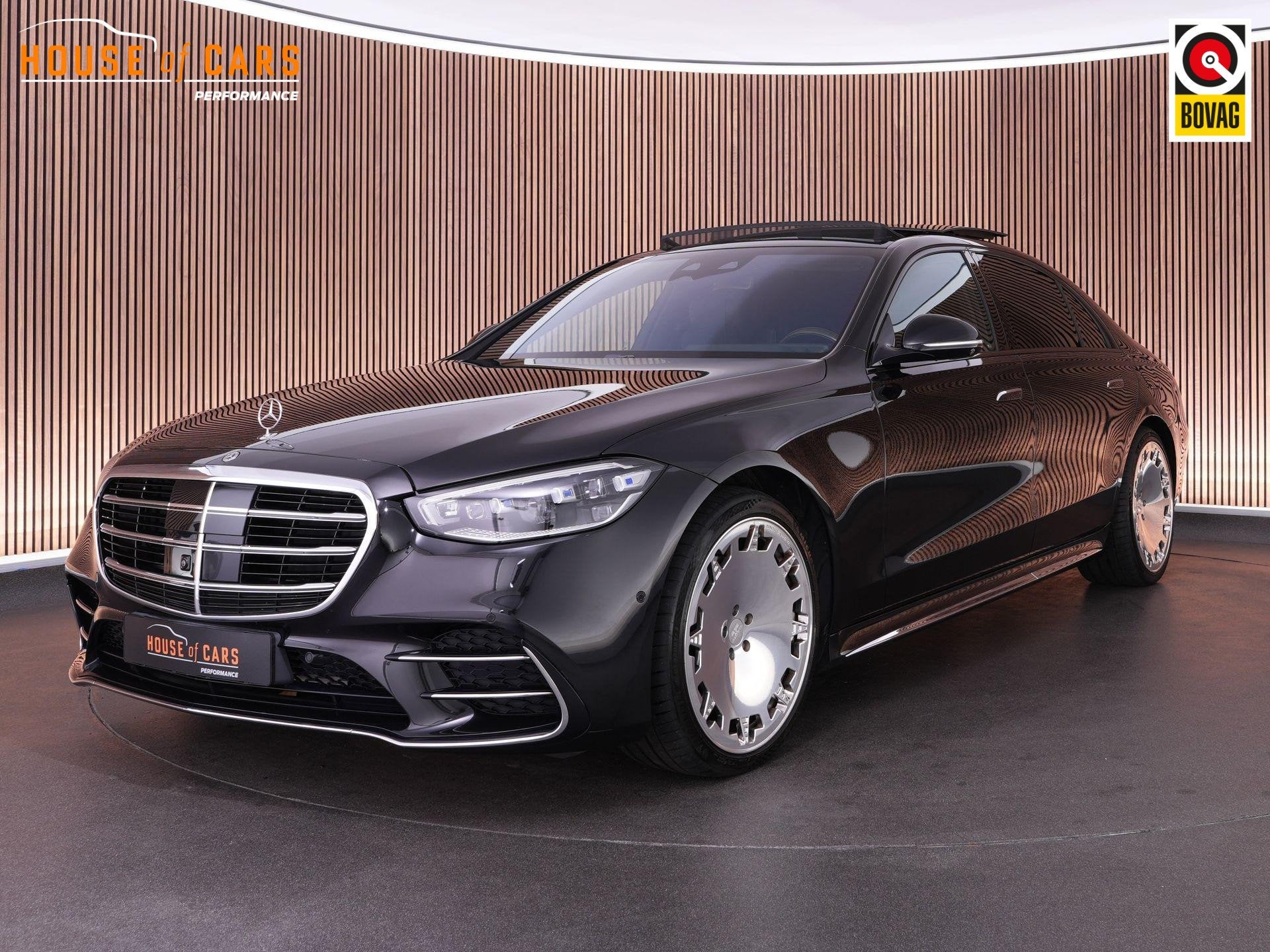 Mercedes-Benz S-klasse 580 e 510pk 4MATIC Lang AMG Line |BTW, Gebruikt, 510 pk, Zwart, Leder