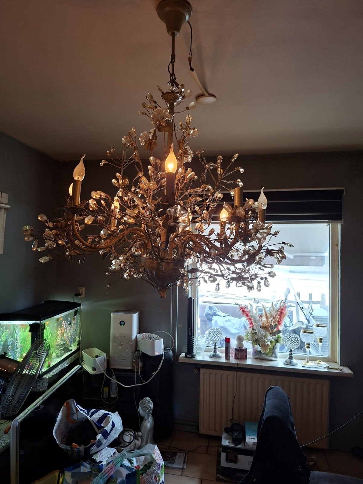 2 Rivera Maison kroonluchters van echt brons, Huis en Inrichting, Ophalen