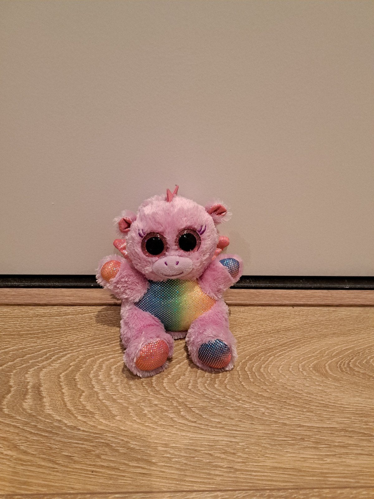 Roze Ty Beanie Boo Draakje Knuffel - Glanzende Details, Ophalen, Overige typen, Zo goed als nieuw, Roze