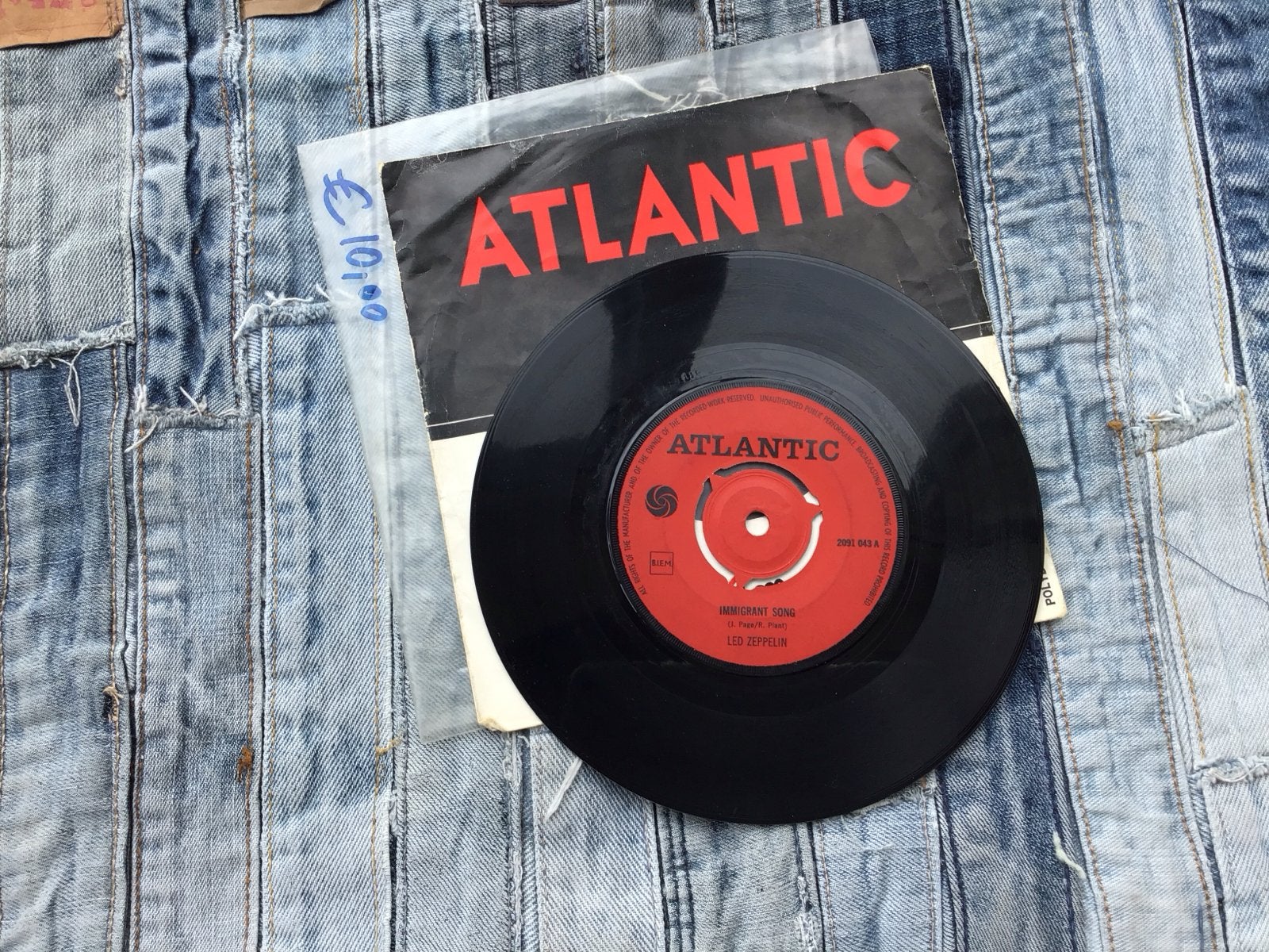 Led Zeppelin - Immigrant Song 7 inch single, Cd's en Dvd's, Vinyl Singles, Gebruikt, Originele persing, 7 inch, Ophalen of Verzenden