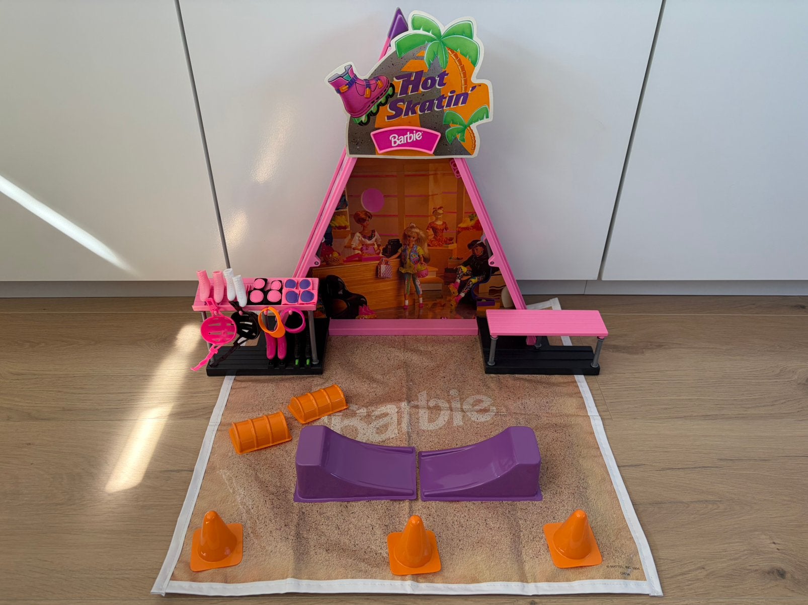 Vintage 1994 Barbie mattel Hot Skatin 2 in 1, Ophalen of Verzenden, Gebruikt, Barbie