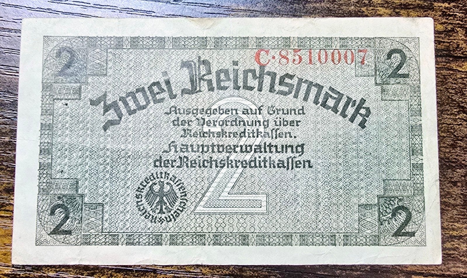 Zeldzaam 2 Reichsmark biljet uit 1937 - Duitsland, Ophalen of Verzenden