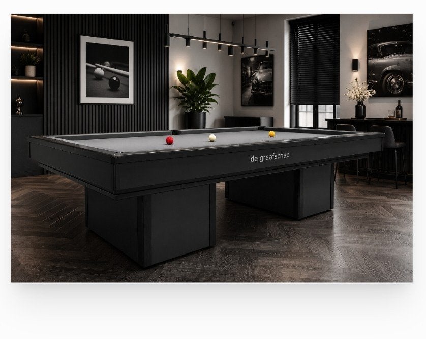 Zo goed als nieuw biljart.   All Black. 2.30, Ophalen, Venray, Nb, De Graafschap
