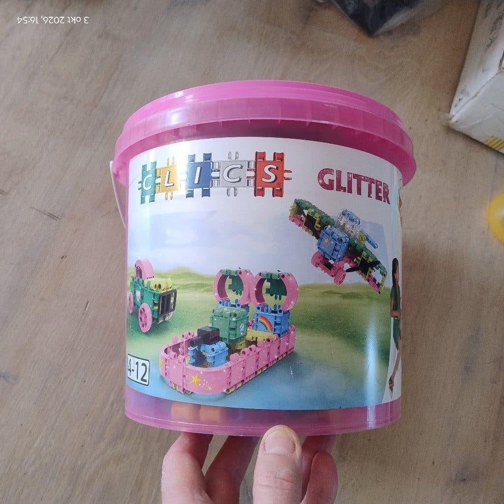 Clics glitter emmer vol, Kinderen en Baby's, Ophalen of Verzenden, Gebruikt