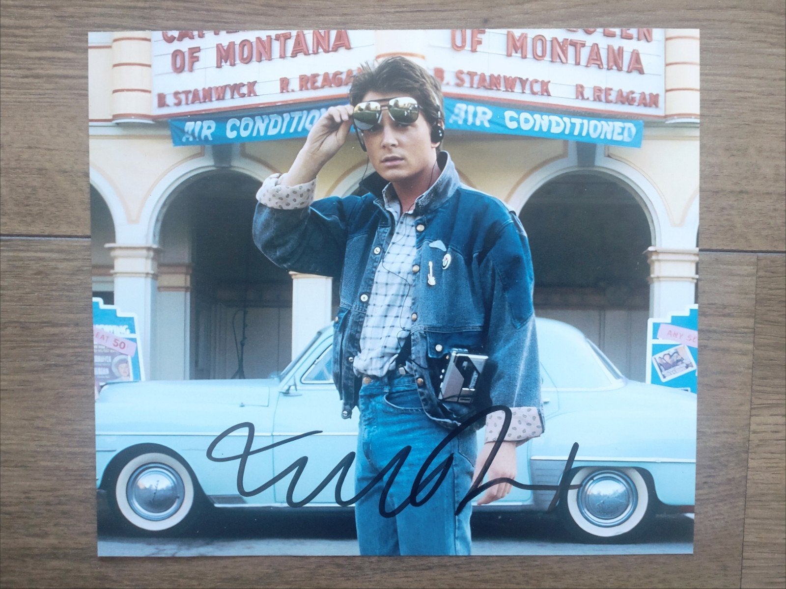 Handtekening Michael J. Fox - Back to the Future gesigneerd, Ophalen of Verzenden, Zo goed als nieuw, Foto of Kaart, Gesigneerd