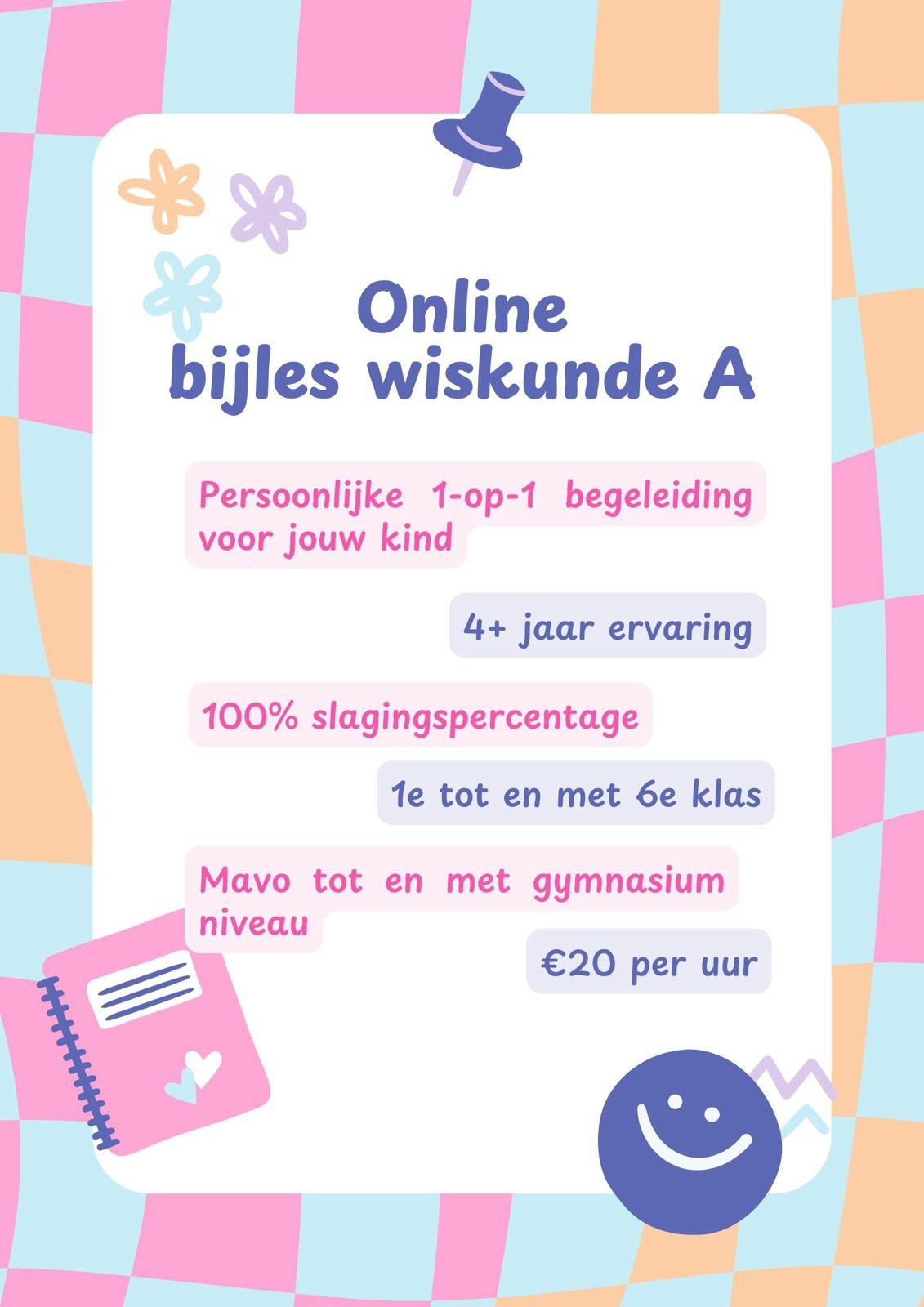 Online bijles wiskunde A, Bijles