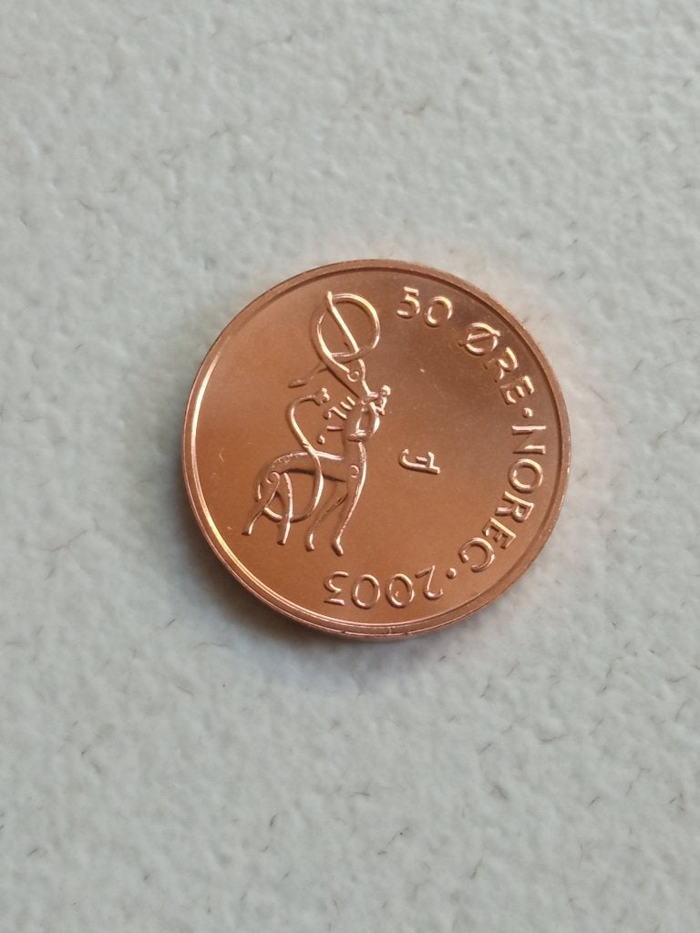 Noorwegen 50 ore 2003., Ophalen of Verzenden, Overige landen, Losse munt