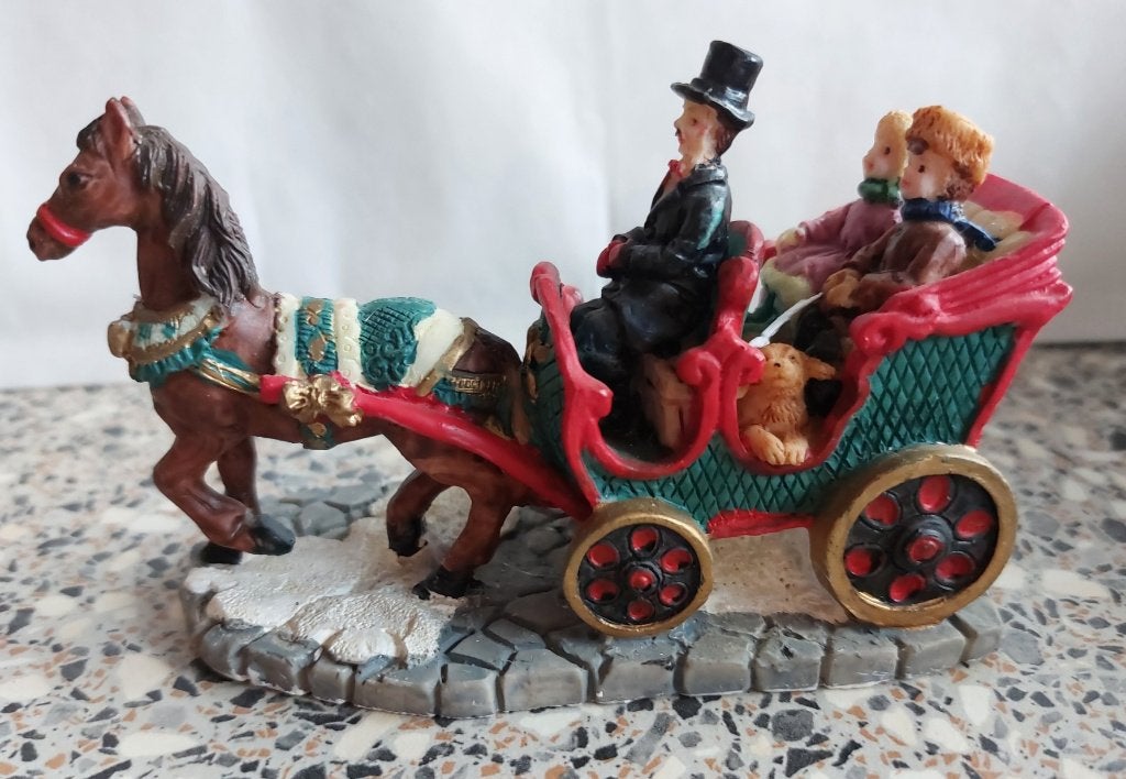Dickensville paard met open wagen, Diversen, Kerst, Ophalen of Verzenden, Zo goed als nieuw