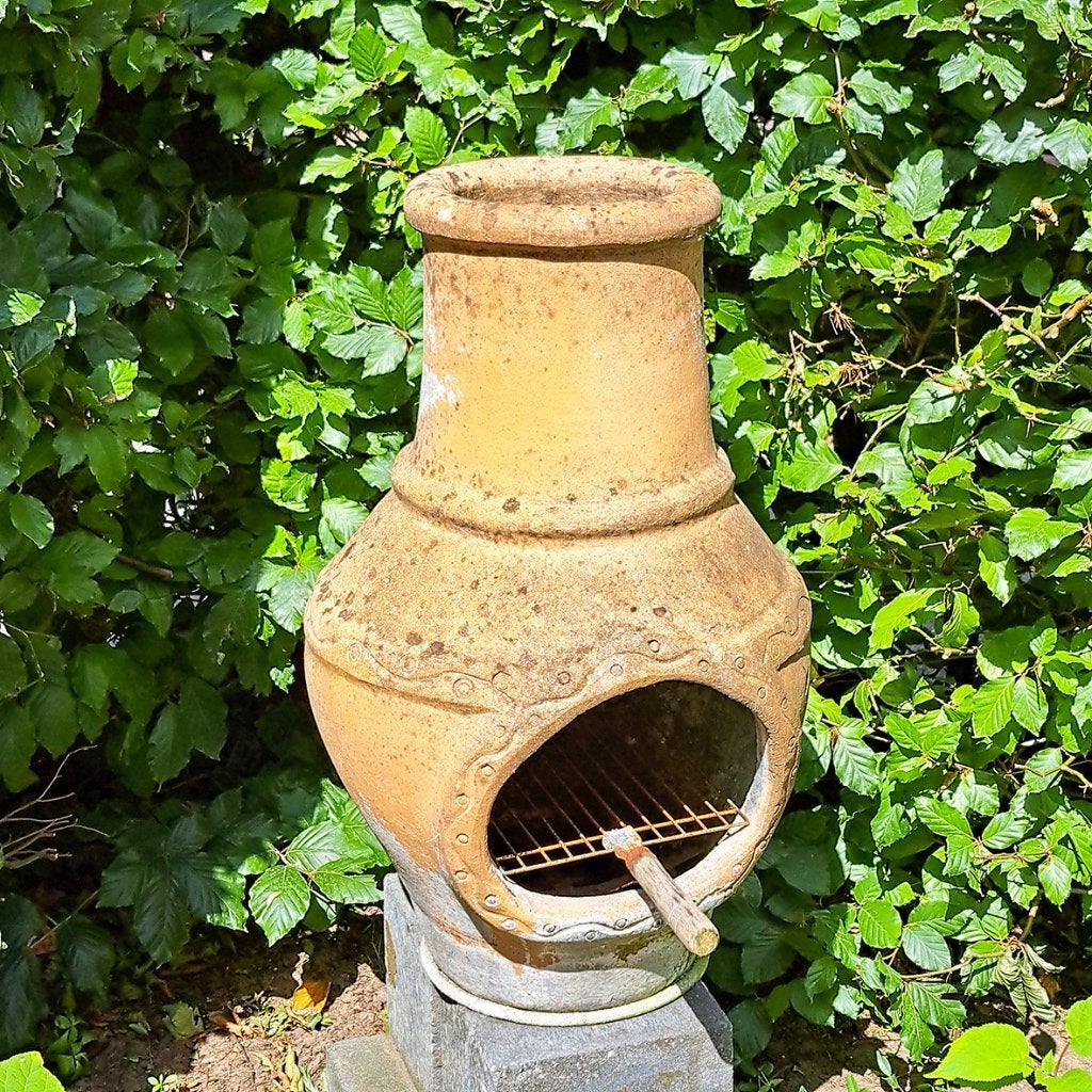 Leuke terracotta / tuinhaard / kleihaard / chimenea / BBQ, Ophalen, Gebruikt
