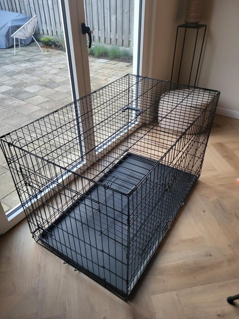Hondbench te koop, 120x78x80 zwart, Ophalen of Verzenden, Zo goed als nieuw