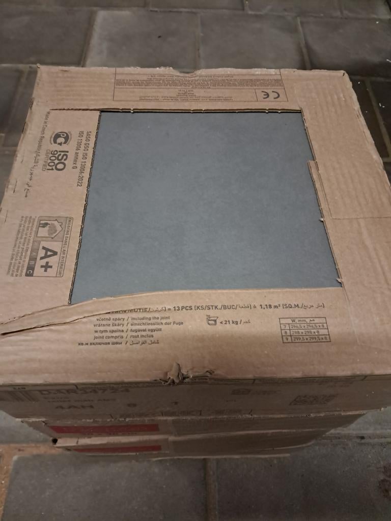 4 pakken vloertegel 30x30cm antraciet, Doe-het-zelf en Verbouw, Tegels, Ophalen, 60 cm of meer, Nieuw, Vloertegels