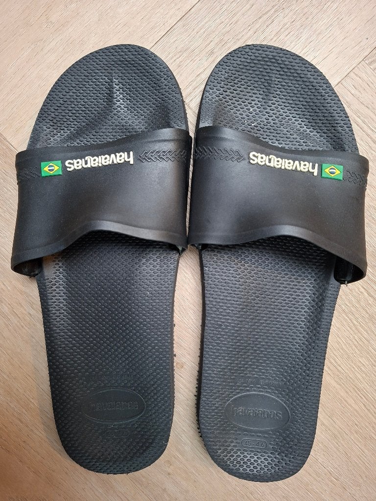 Badslippers – Havaianas Slides – zwart – maat 47, Slippers, Zwart, Havaianas, Ophalen of Verzenden