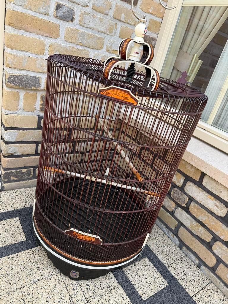Mooie vogelkooi , schamalijster kooi met afdekhoes, Ophalen, Zo goed als nieuw, Metaal, Vogelkooi