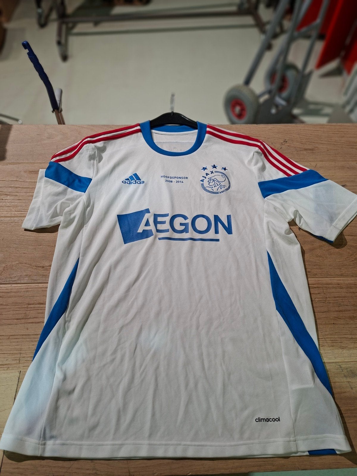 Ajax Thuisshirt Vaarwel AEGON 2014, N, Wit, Ophalen of Verzenden, Adidas