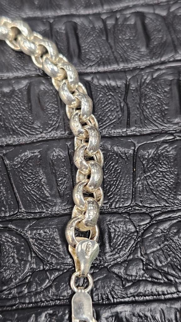 925 Zilveren Jasserson Armband 20cm / 6,5mm, Ophalen of Verzenden, Nieuw, Zilver, Zilver