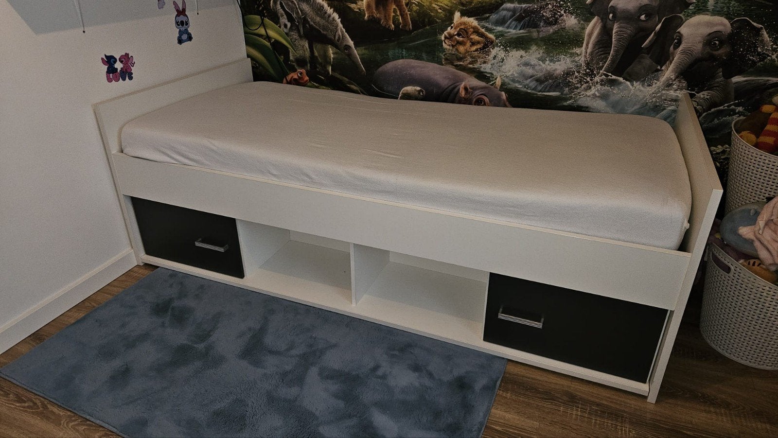 bed en bureau Serie Jesse van Beter Bed, Ophalen, 90 cm, Eenpersoons, Wit